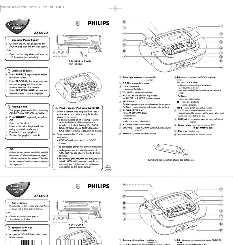 Philips AZ1330D/12 Operating manual