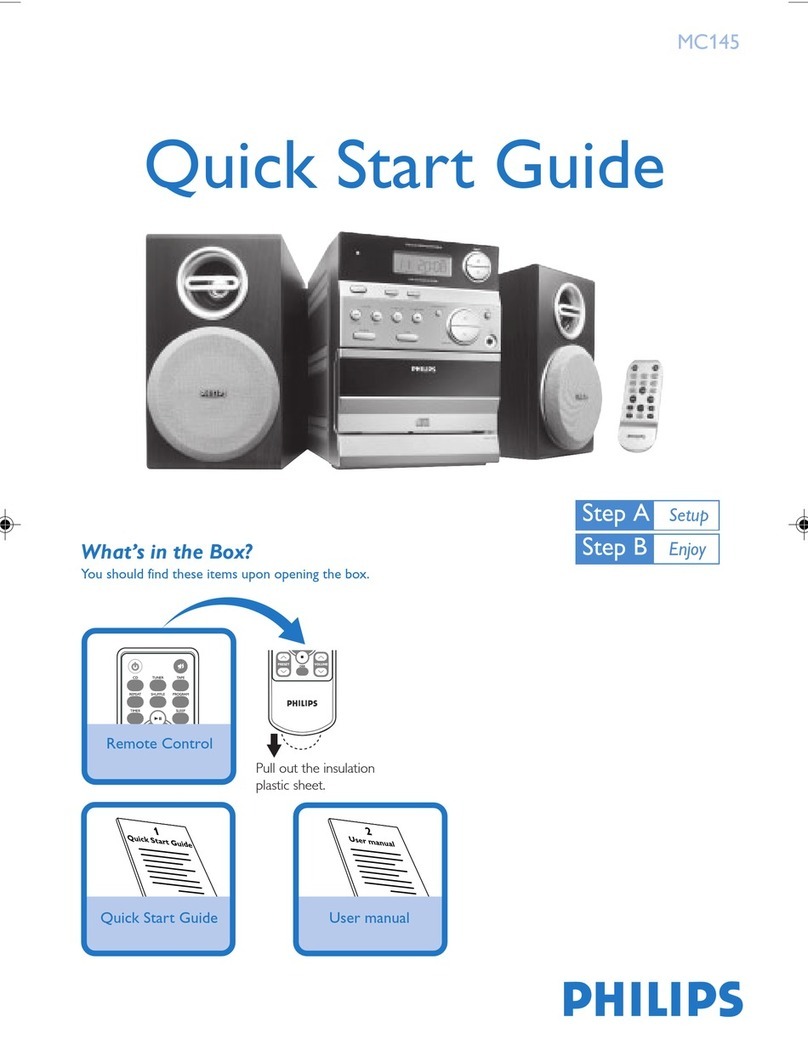 Philips MC145/05 quick start guide
