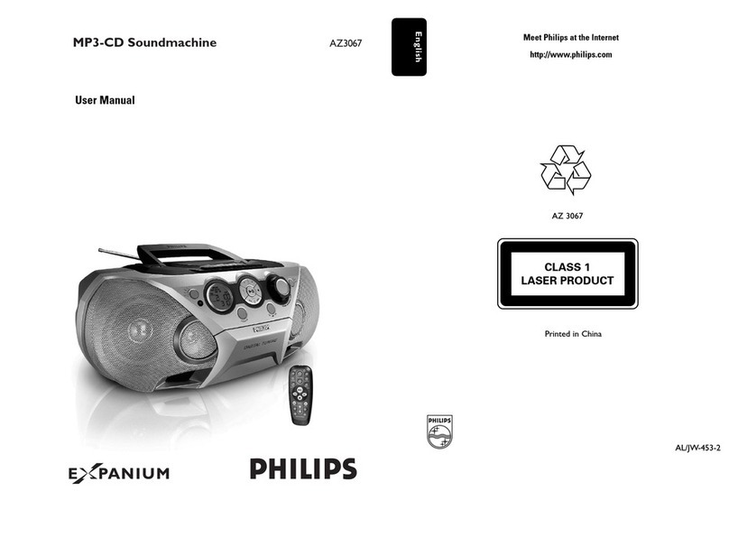 Philips Soundmachine AZ3067 User manual Philips Soundmachine AZ3067 User manual
