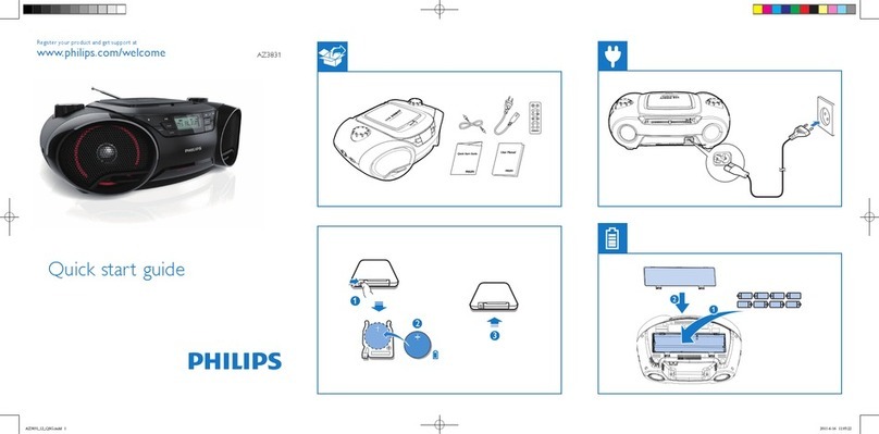 Philips Soundmachine AZ3831 quick start guide