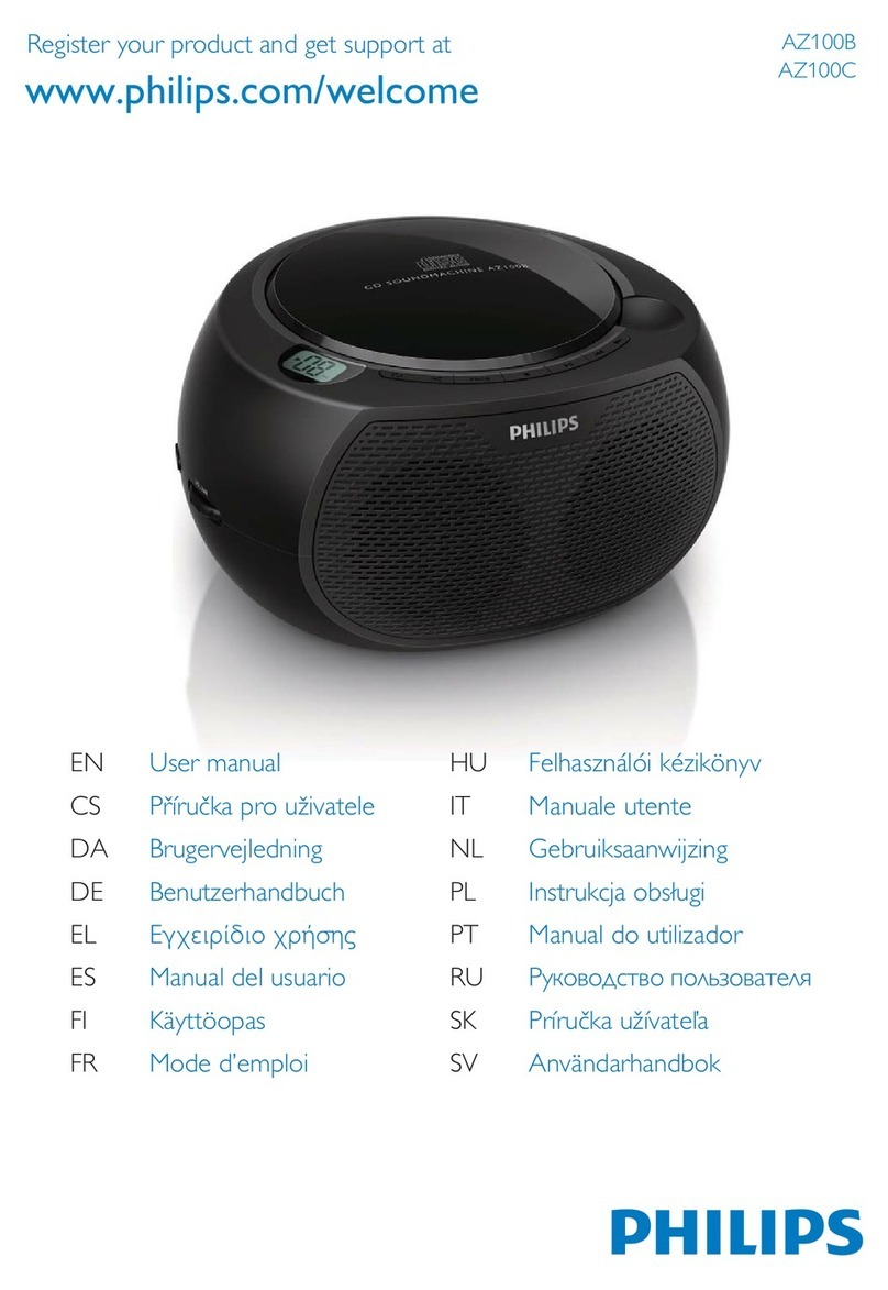 Philips Soundmachine AZ100C/12 User manual