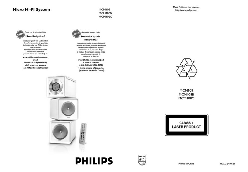 Philips MCM108C/37B User manual Philips MCM108C/37B User manual