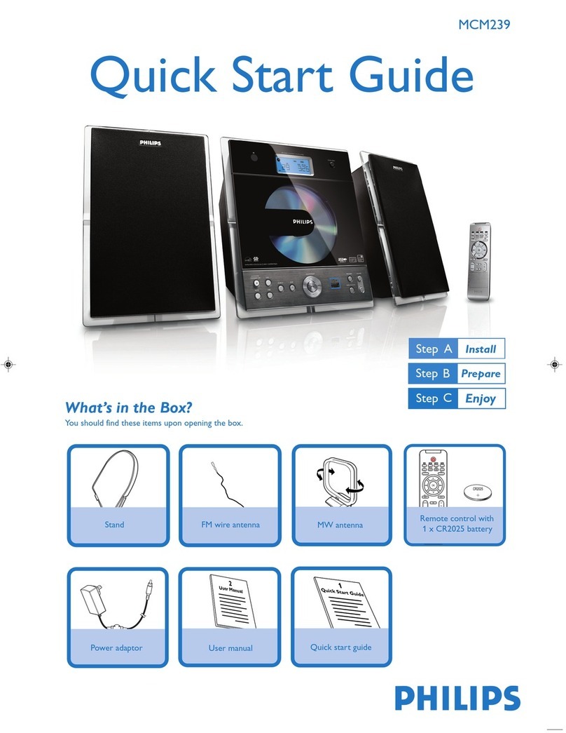 Philips MCM239/12 quick start guide