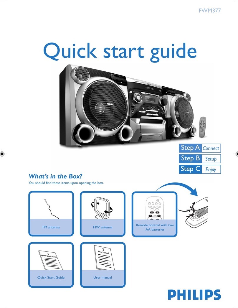 Philips FWM377/05 quick start guide