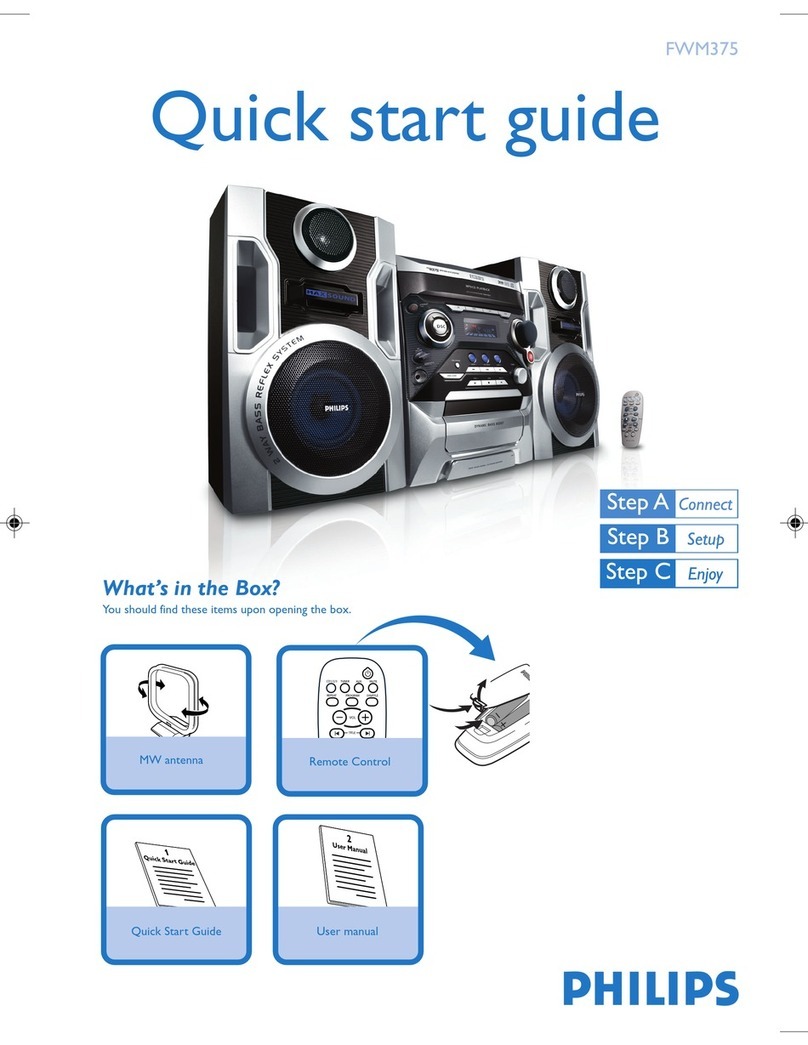 Philips FWM375/05 quick start guide