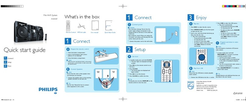 Philips FWM197/05 quick start guide