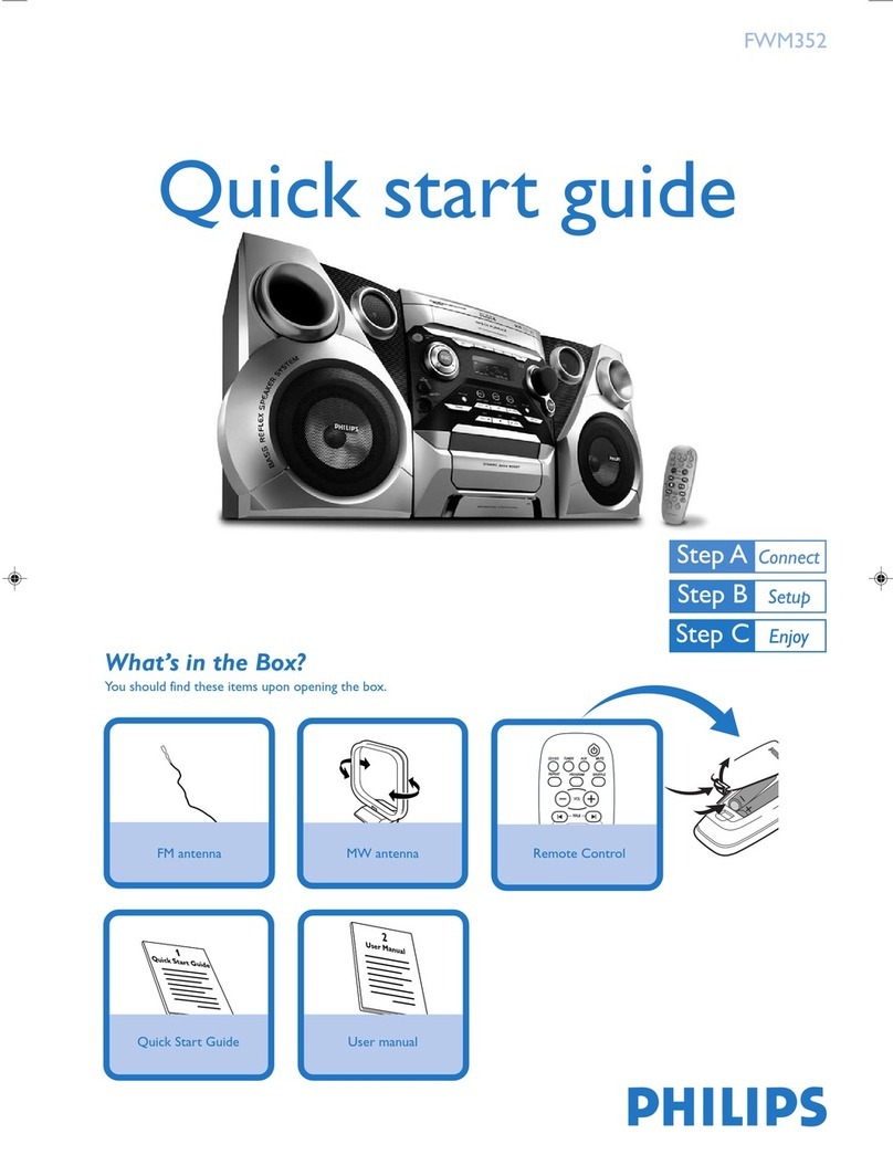 Philips FWM352/05 quick start guide