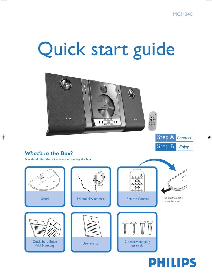 Philips MCM240/21T quick start guide
