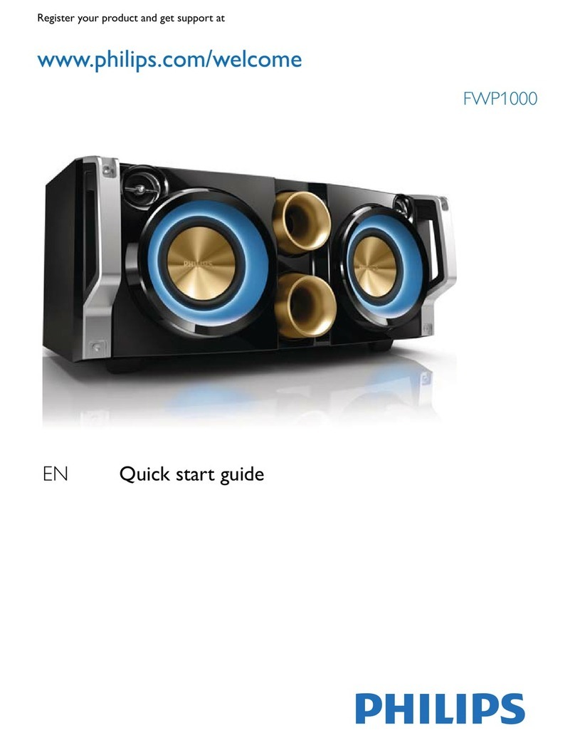 Philips FWP1000/05 quick start guide