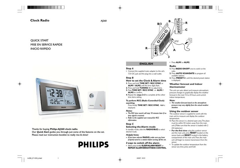 Philips AJ260/37B quick start