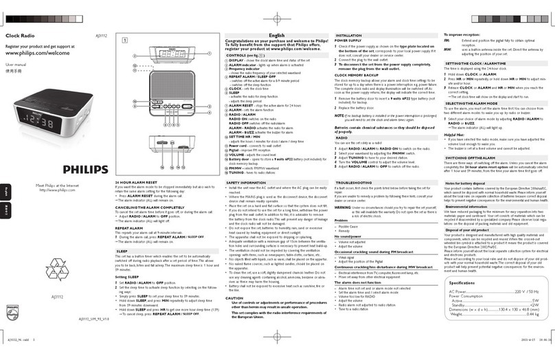 Philips AJ3112 user manual