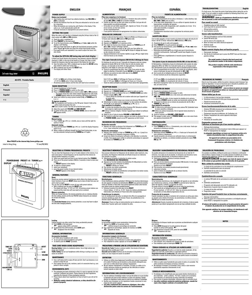 Philips AE6775/20Z User manual