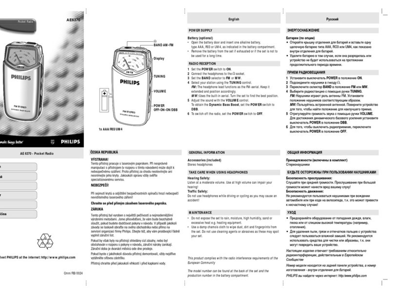 Philips AE6370/14 User manual