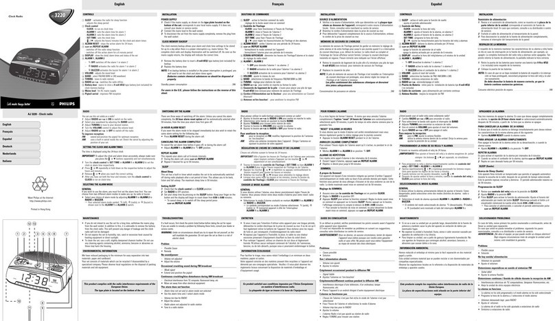 Philips AJ322017 User manual