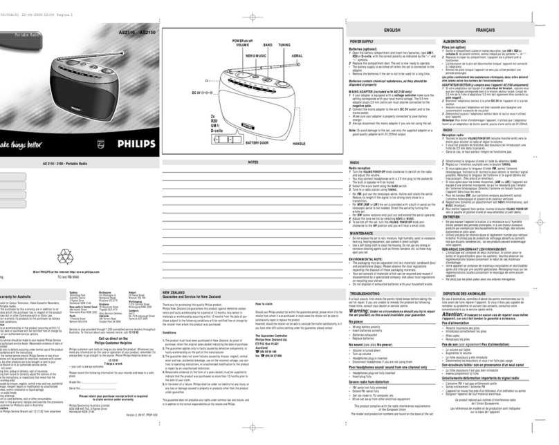 Philips AE2110/04 user manual