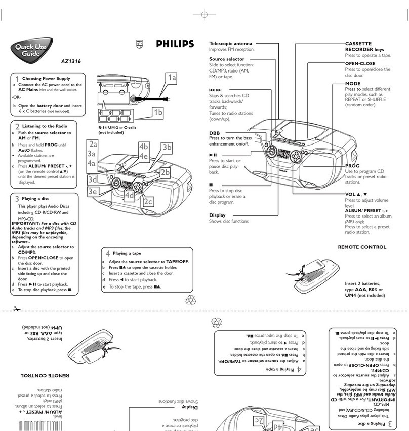 Philips AZ1316/37B Operating manual
