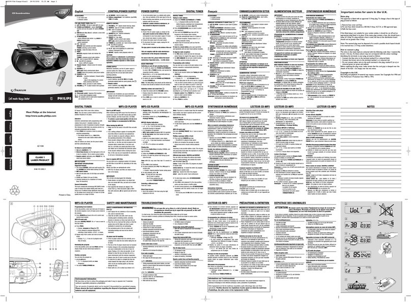 Philips Expanium AZ 1538 User manual