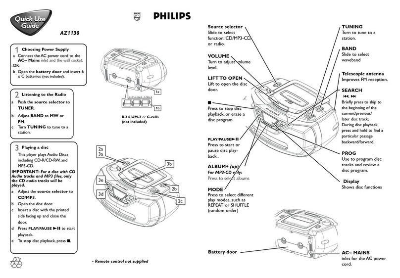 Philips AZ1130/12 Operating manual