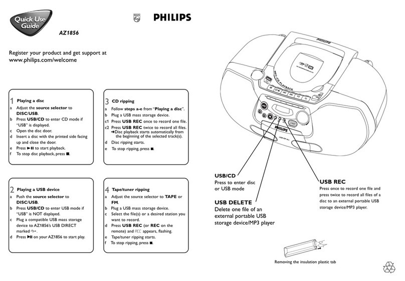 Philips AZ1856/93 Operating manual