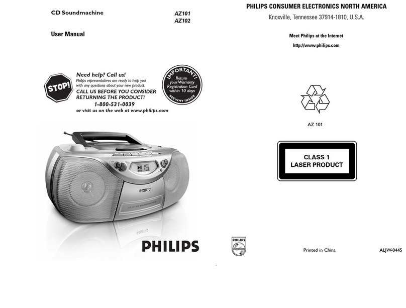 Philips AZ101 User manual