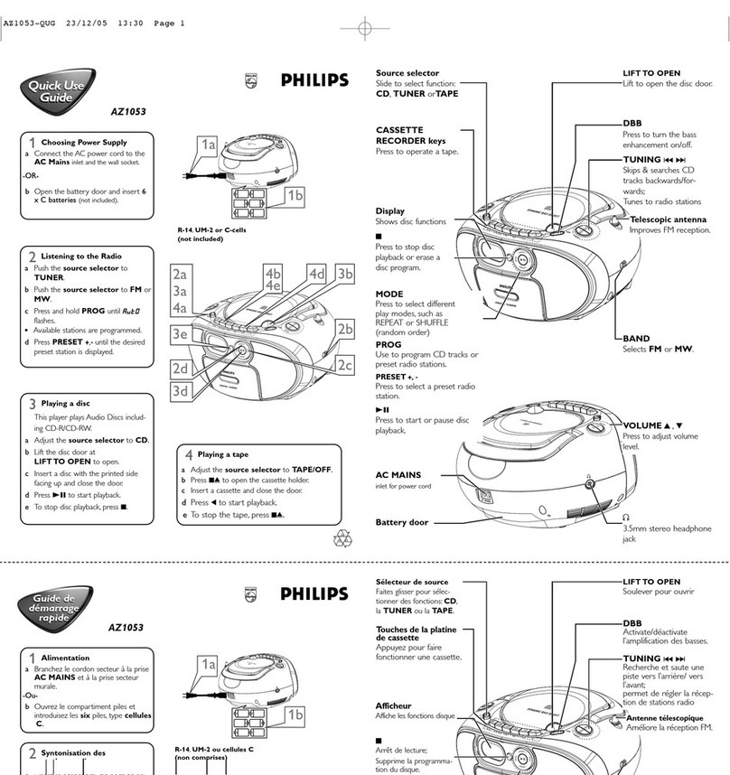 Philips AZ1053/12 Operating manual