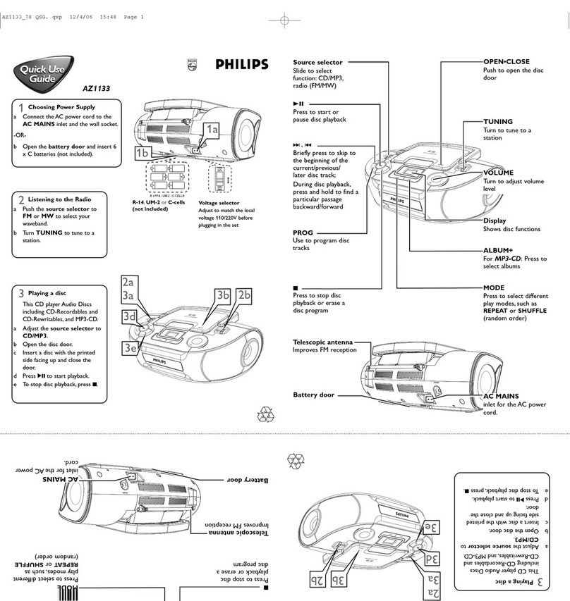 Philips AZ1133 Operating manual