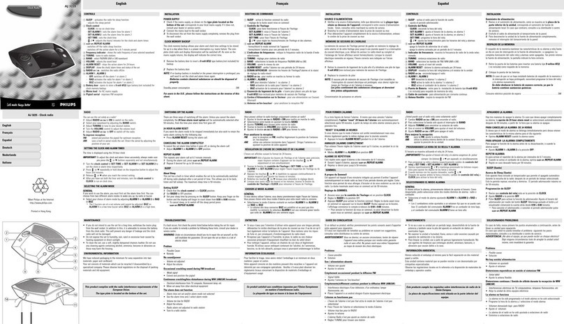 Philips AJ3225 user manual
