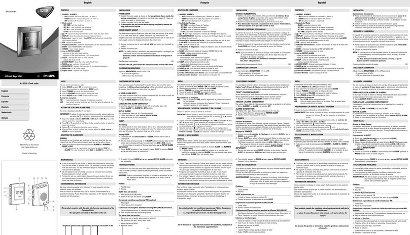 Philips AJ3230 user manual