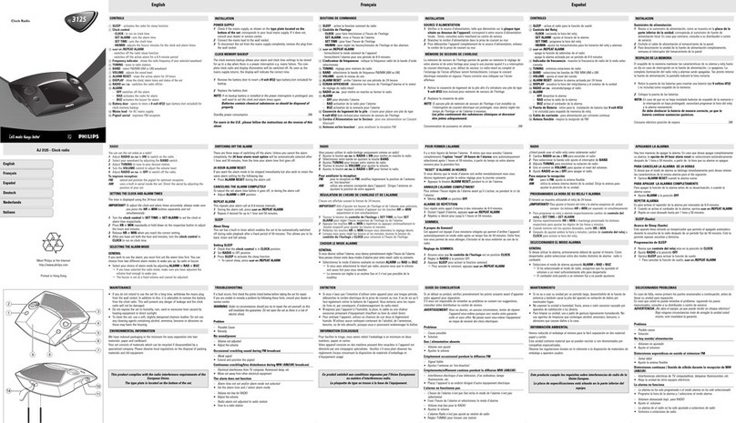 Philips AJ3125 User manual