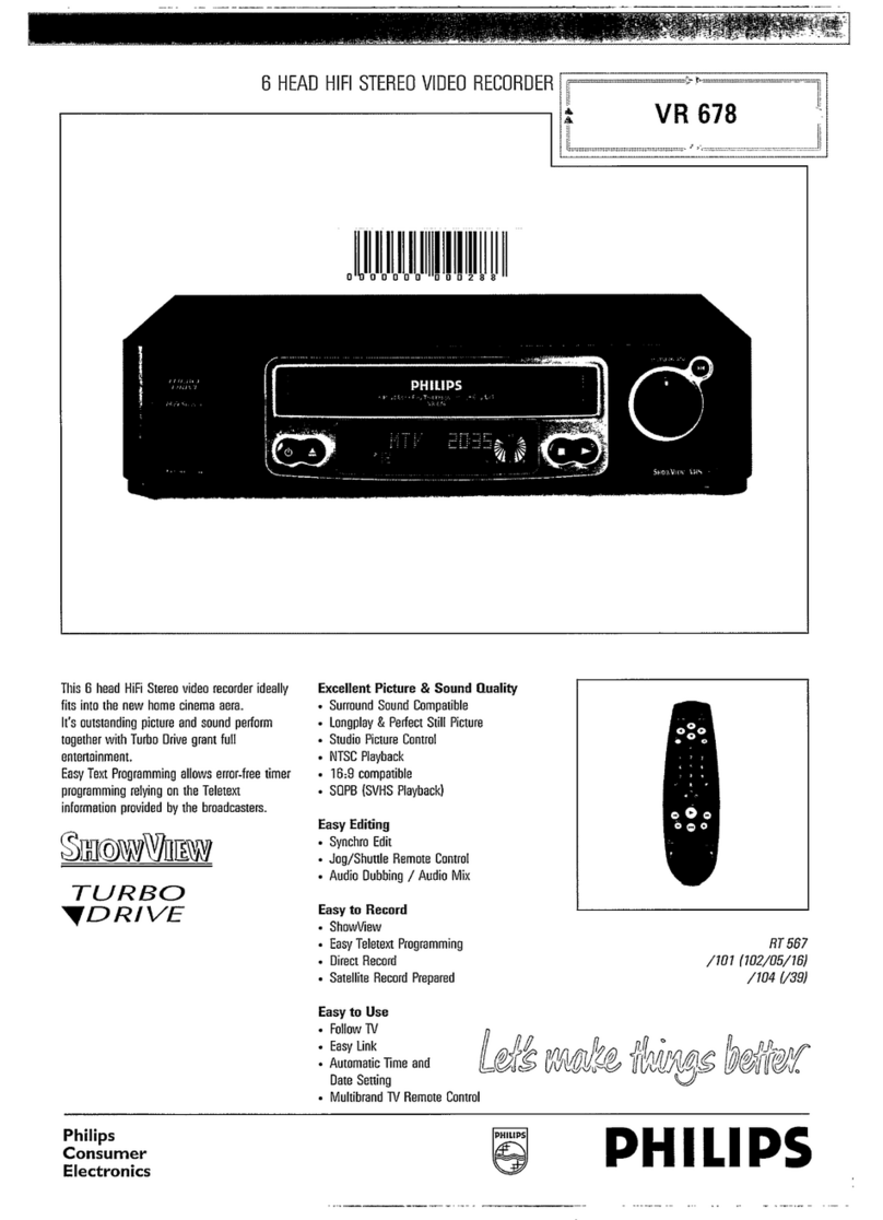 Philips VR 678 User manual
