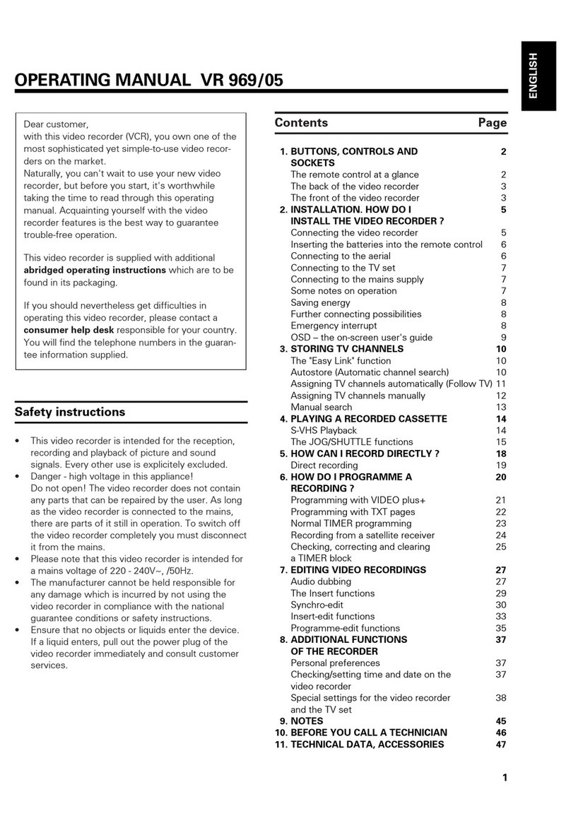 Philips VR969/05 User manual Philips VR969/05 User manual