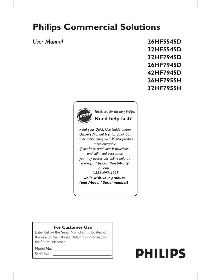 Philips 26HF7955H/27 User manual