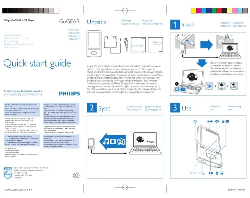 Philips SA4ARA04KF/12 User manual