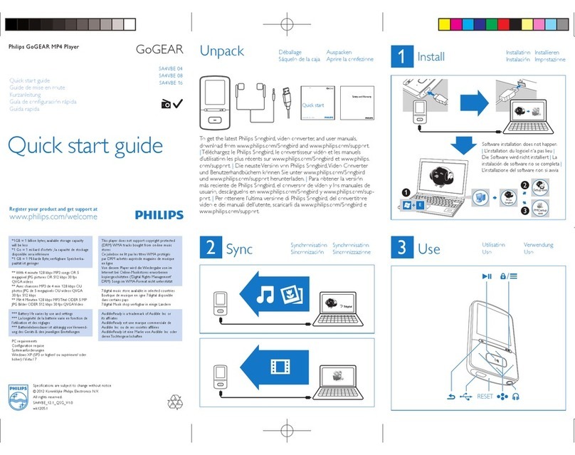 Philips SA4VBE08KF/12 User manual