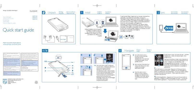 Philips SA4MUS08KF/12 quick start guide