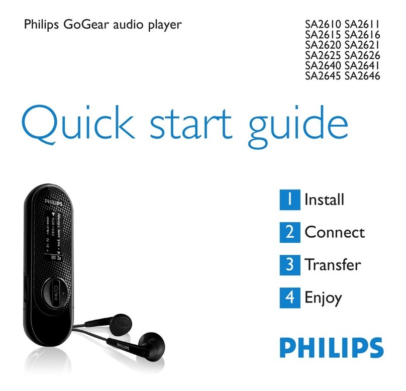 Philips GoGear SA2627/02 User manual