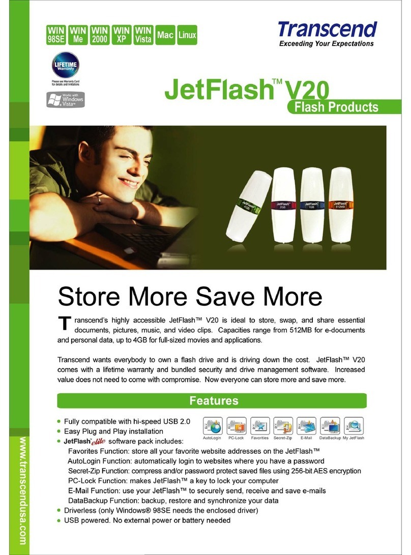 Transcend JetFlash V20 Specifications