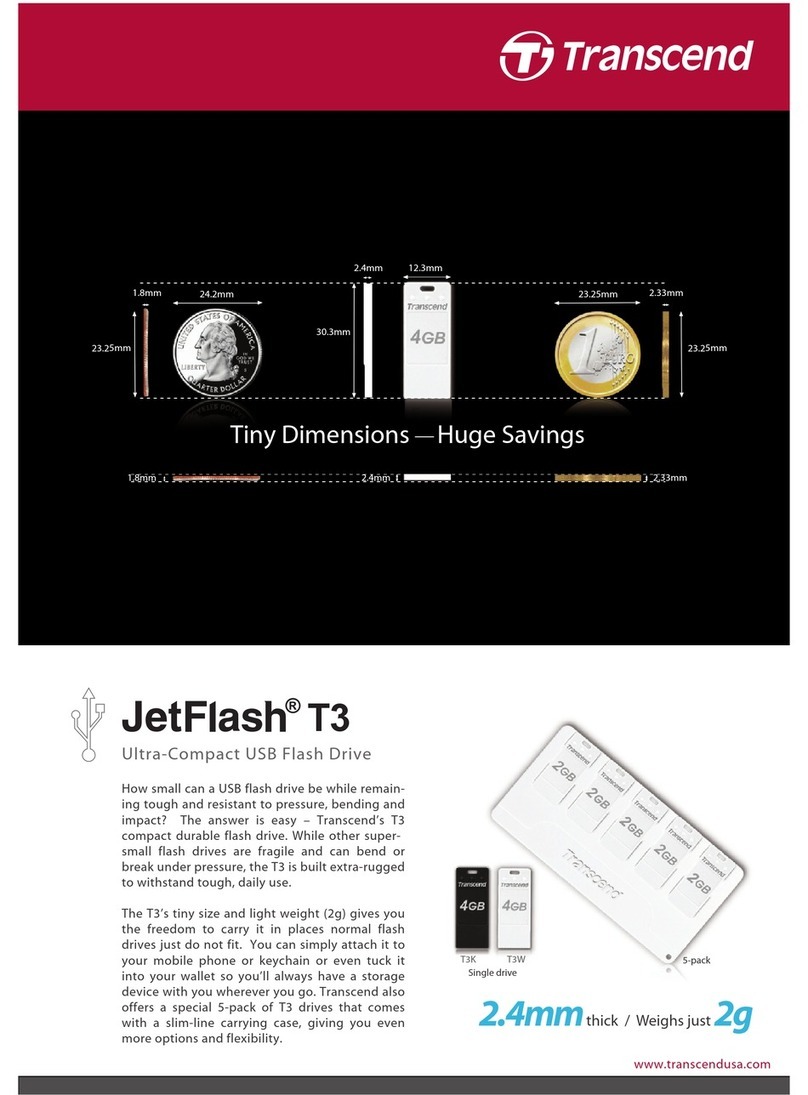 Transcend JetFlash T3 User manual Transcend JetFlash T3 User manual