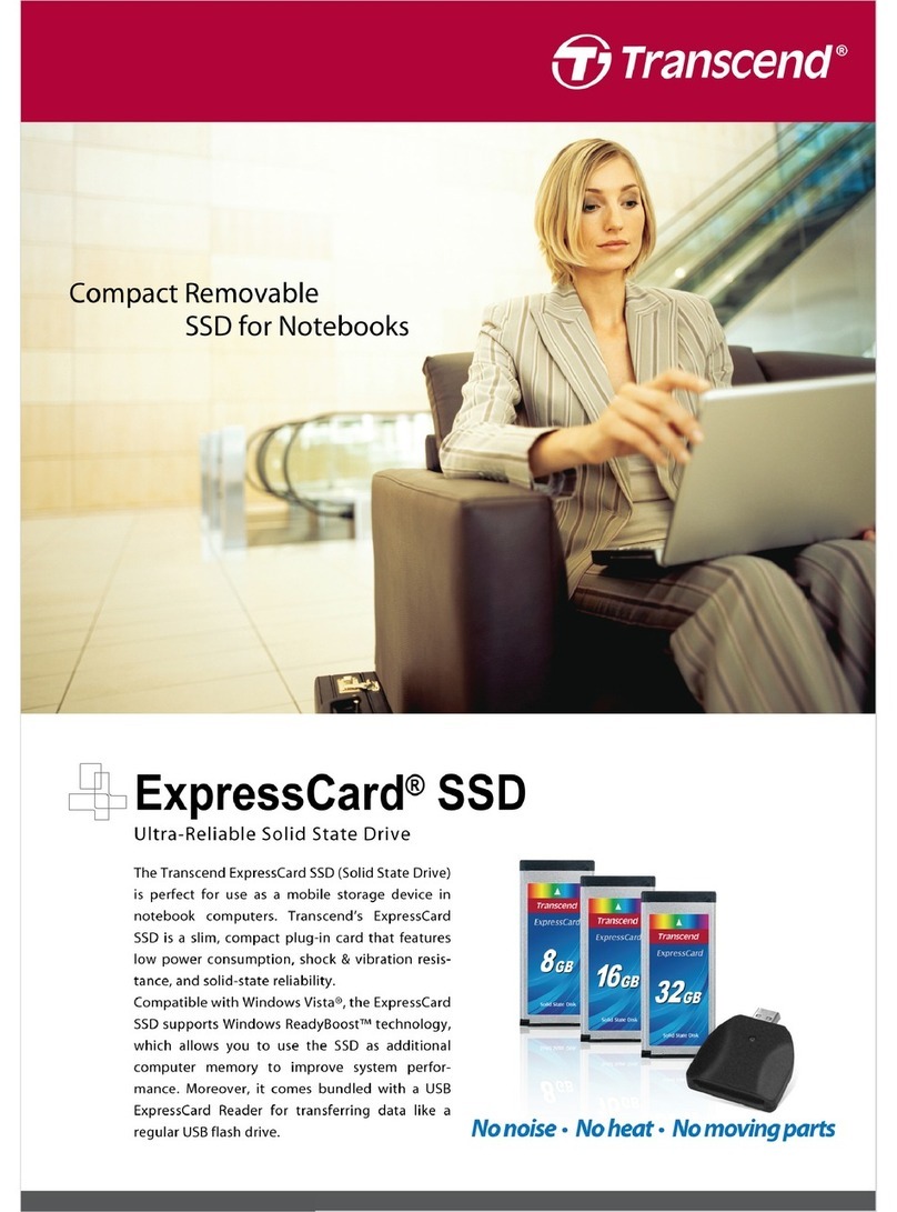 Transcend ExpressCard SSD TS8GSSD34E-M User manual