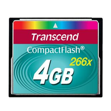 Transcend Compact Flash Card CF 266X User manual Transcend Compact Flash Card CF 266X User manual