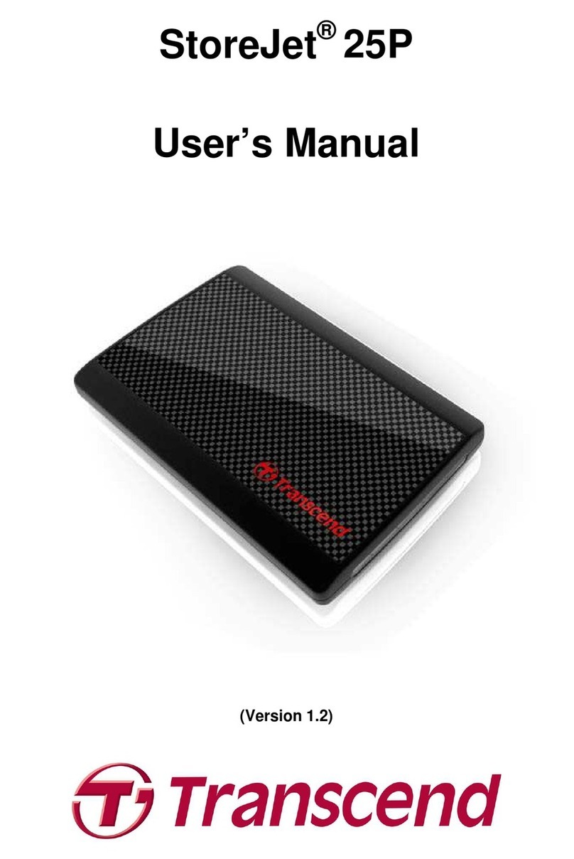 Transcend StoreJetTM 25P User manual Transcend StoreJetTM 25P User manual