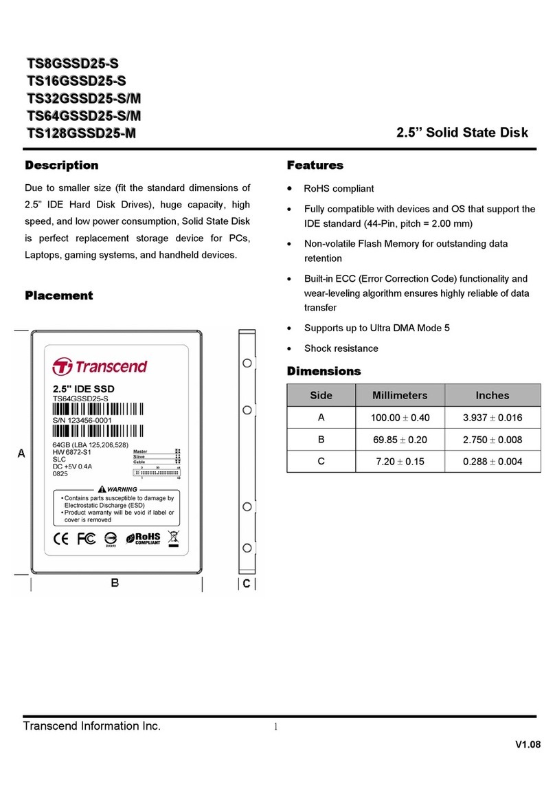 Transcend SSD25 User manual