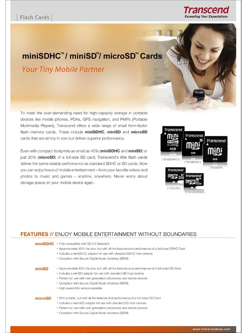 Transcend microSD Specification sheet
