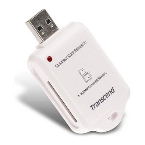 Transcend USB 2.0 Compact Card Reader TS-RDS1 Specification sheet