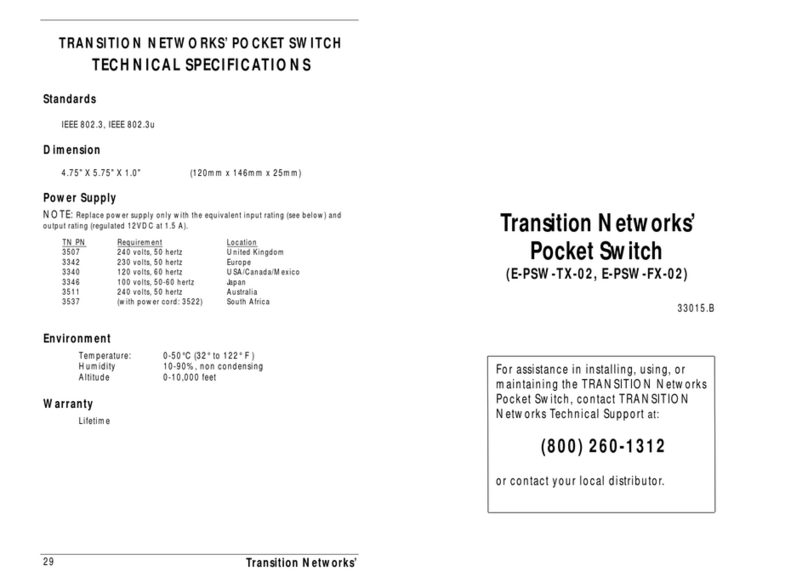 Transition Networks E-PSW-TX-02 User manual