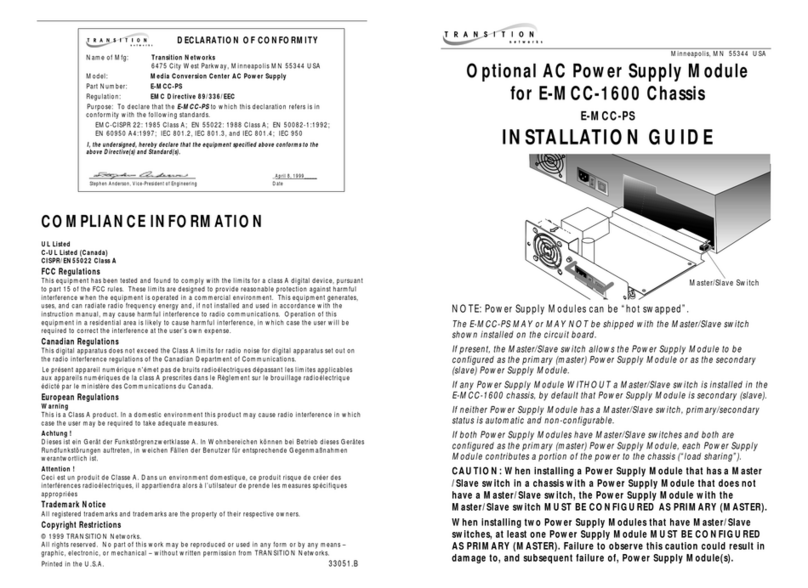 Transition Networks E-MCC-1600 User manual