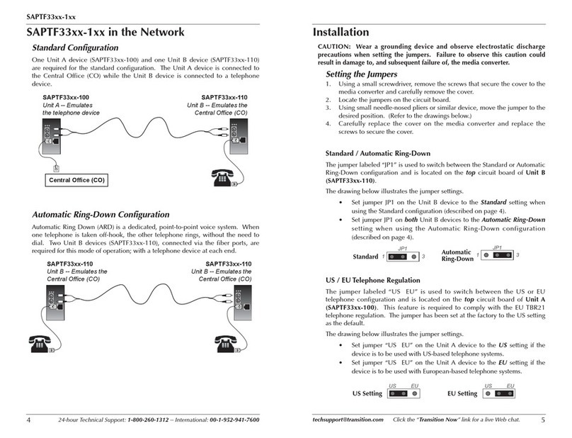 Transition Networks SAPTF33xx-100 User manual