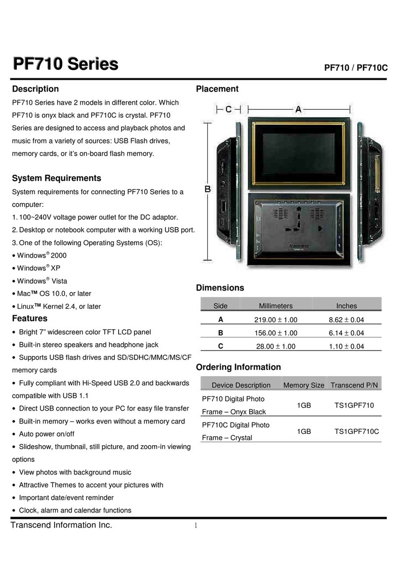 Transcend PF710 technical information