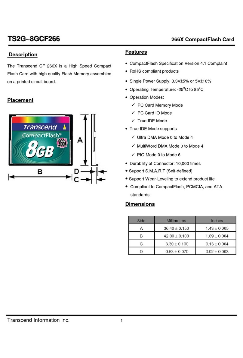 Transcend TS2G-8GCF266 Manual