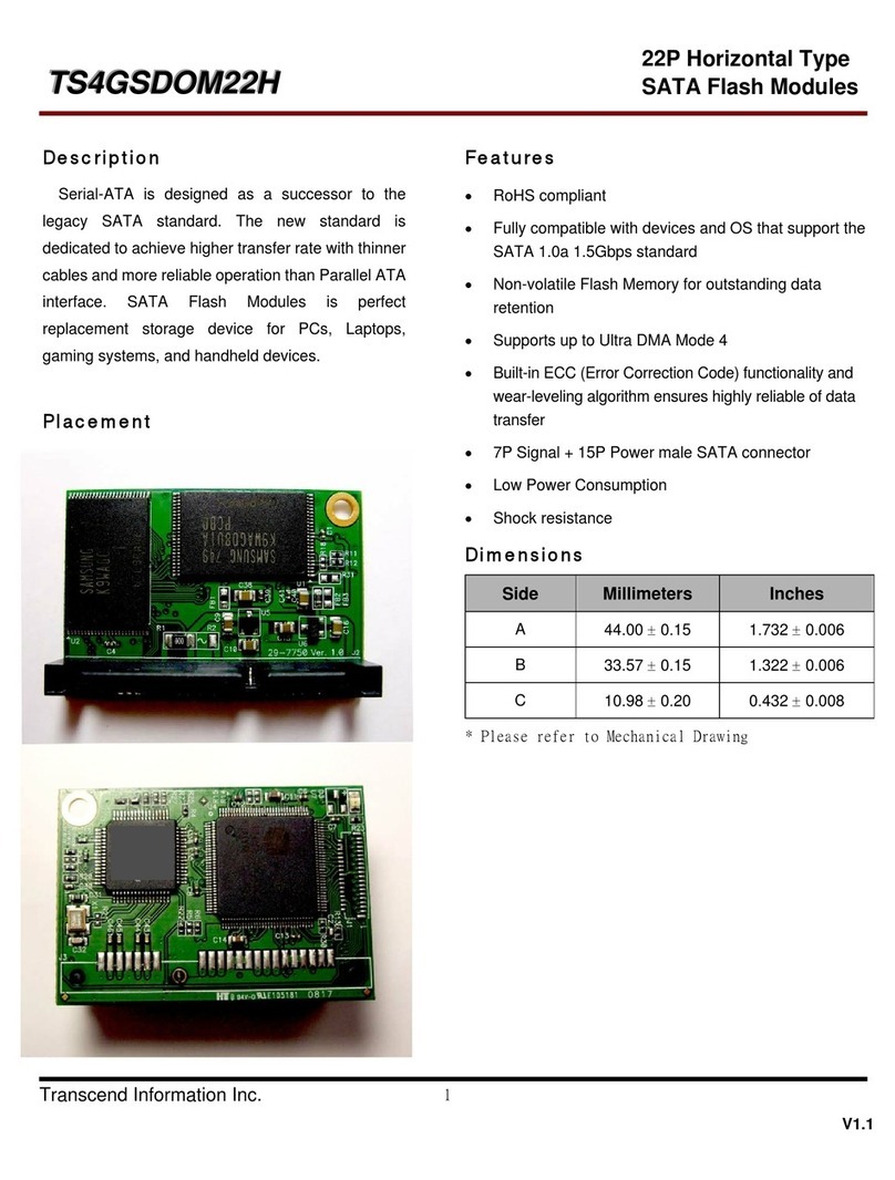Transcend TS4GSDOM22H Manual Transcend TS4GSDOM22H Manual